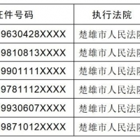 楚雄市人民法院公告：履行生效判决，即可修复信用