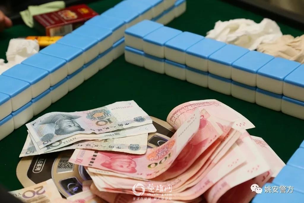 楚雄姚安警方突击赌博窝点,一晚上拉回4车麻将机,查处22人(现场图)