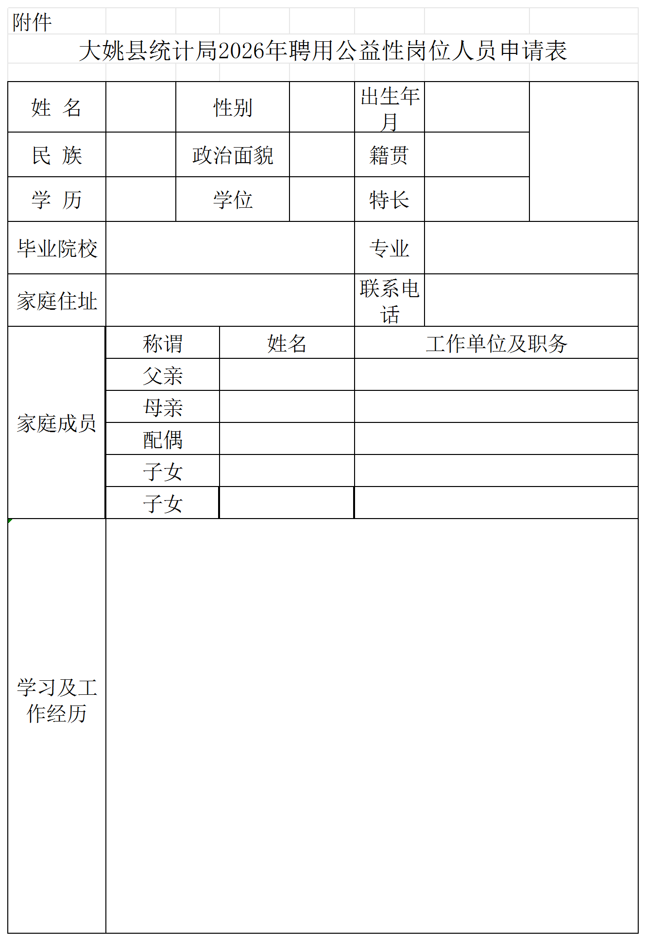 附件.大姚县统计局2026年聘用公益性岗位人员申请表_Sheet1.png